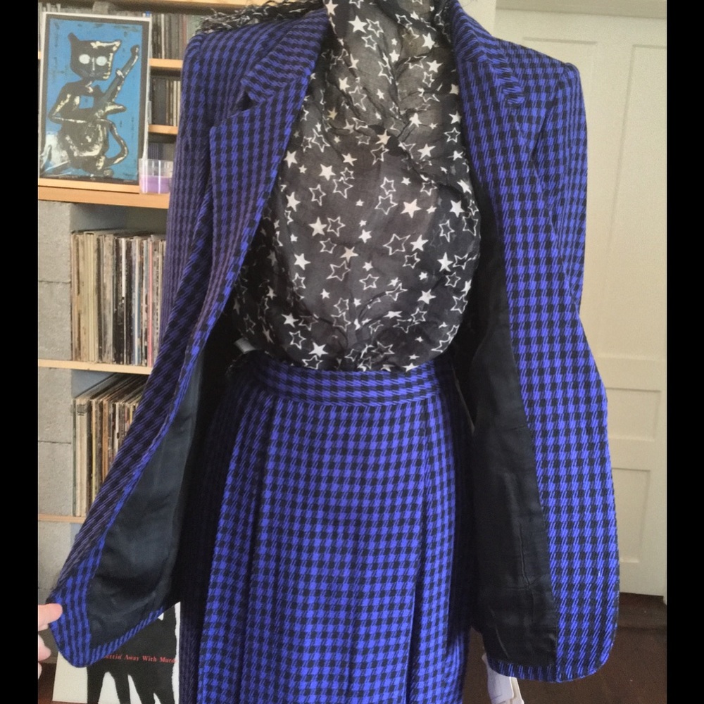 Christian Dior NWT vintage purple black skirt suit - Picture 2 of 8